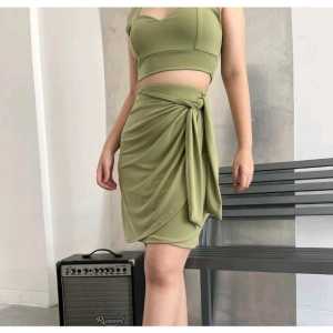 SHELLY l Wrap Mini Skirt l Rok Bungkus l Beach Skirt l Rok Pantai l Rok Wanita l Sutra Premium