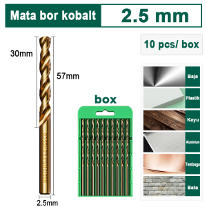 NESO Mata Bor HSS 1-13mm Steel Bor Besi Baja Keras Titanium/Kayu/Besi/kerami/Mata Bor Set Box