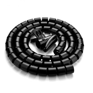 Homy 1.5/3/5Meter Cable Holder Wire Organizer 28mm Diameter Flexible Spiral Tube Cable Organizer Wire Management Cord Protector