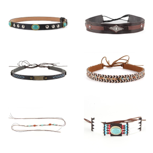 Mũ miền Tây vành đai DIY tây đính cườm Đai mũ mũ cao bồi Đai mũ Native American Đai mũ Studded Đai mũ đai mũ
