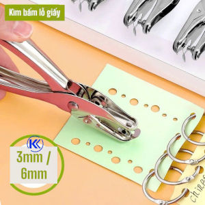 Kìm bấm lỗ giấy  dụng cụ bấm lỗ tròn xỏ lổ giấy album nhật ký tiện lợi