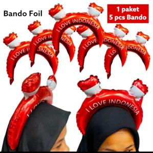 Balon Tepuk Dekorasi Foil Stick MERAH PUTIH DIRGAHAYU RI 17 AGUSTUS INDONESIA MERDEKA (1pc)