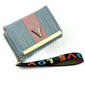 Wallet for Women High Quality With Letter V Design  Short Purses With Zipper Ladies Hold Wallet