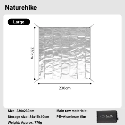 Naturehike Double-sided Aluminum Film Picnic Mat Foldable Waterproof Moisture-proof Outdoor Camping Tent Ground Mat