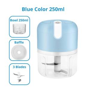 250ml Garlic Chopper Thức ăn điện Máy xay sinh tố cầm tay Thực phẩm Máy xay thịt máy trộn tỏi