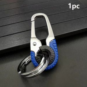 NALANILI 1/2pcs Hợp  kẽm Khóa chìa khóa ô tô 3 màu sắc 2262cm Vòng chìa khóa Chất lượng cao Móc khóa Quà tặng dành cho nam giới