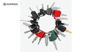 21-Piece Heavy Equipment Key Set: Universal Master Keys Compatible with CAT John Deere Komatsu Kubota JCB Bobcat & 10+ Brands Durable Ignition Keys for Construction Operators