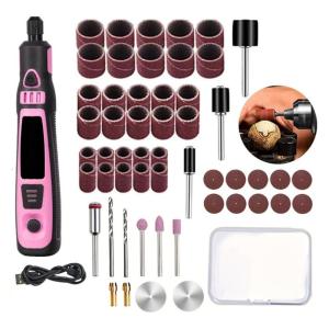 Electric Engraving Pen Set 54 Piece Attachments Cordless Operation 4H Runtime Ergonomic Grip For Detailed Crafting Tasks
