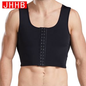 Men Body Shaper Slimming Chest Push Up Corset Compression Waist Trainer Building Sleeveless Vest Correct Posture