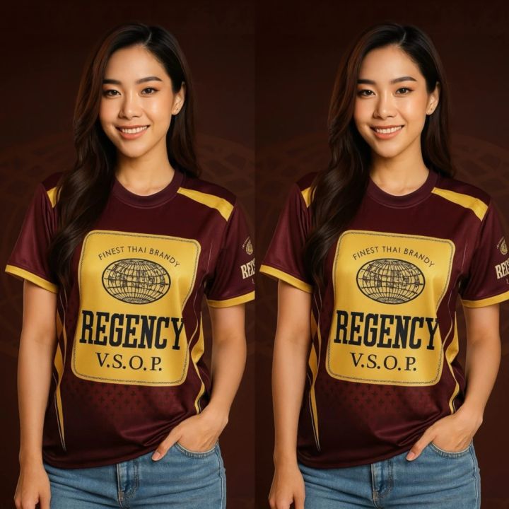 เสื้อยืดกีฬา รีเจนซี่ V.2 ผ้าไมโครสปอร์ต ใส่ได้ทั้งผู้หญิงและผู้ชาย ...