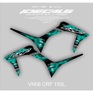 striping sticker crf 150l motif petir simpel bahan vinyilchromedan hologram anti pudar dan sudah di cuting (vn06)