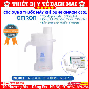Bầu Xông Thuốc Cho Máy Xông Khí Dung OMRON NE-C801 Cốc Thuốc Cho Máy Xông OMRON Phụ Kiện Thay Thế