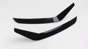 Cornerr Bright Black Exterior Front Bumper Fog Light Side Splitter Air Vent Cover Trim For Ford Mustang S650 Dark Horse 2024 Accessories T2Y7B