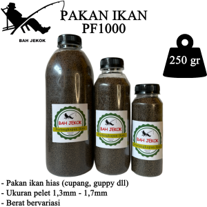 Pelet PF800 Pakan Ikan Hias Kecil Bibit Cupang Koi Guppy Kura Kura Kolam & Akuarium BTL (250gr)