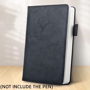 360 PAGES A5 deer student notebook soft leather-bound meeting notebook thicked notebook  school supplies spring