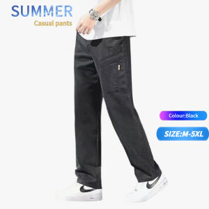 Large size cargo pants for men 100% cotton multi-bag cotton cargo pants trousers working loose casual pants Korean style pan