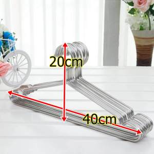 SIVERSHOP ไม้แขวนเสื้อสแตนเลส มัดละ 10 ชิ้น มีหลายขนาดให้เลือก โปรดเลือก