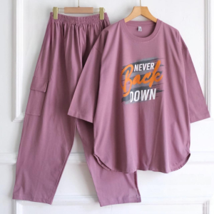 Setelan Cargo Jumbo Yuna Set Kaos Katun Combed 24s M L XL XXL 3XL Oneset Baju Dan Celana Wanita COD