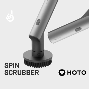 HOTO Multi-Brush Electric Spin Scrubber - Dual Speed Multi Brushes Extendable IPX7 4000mAh Batt