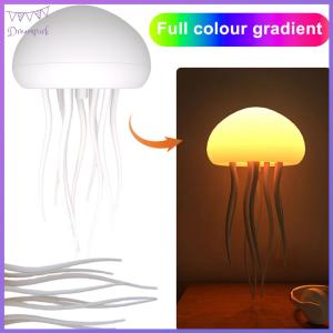 Cartoon Jellyfish-Shape Night Light Voice Control Flexible Tentacles Bedside Bedroom Companion Light for Baby Kids Teens