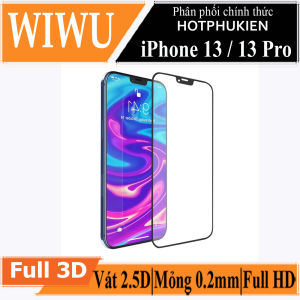 Miếng dán kính cường lực Cho iPhone 13 / 13 Pro / 13 Pro Max full màn hình 2.5D chống nứt vỡ cạnh hiệu WIWU iVista Chống va đập vát cạnh 2.5D chống vân tay - Phân phối bởi Hotphukien