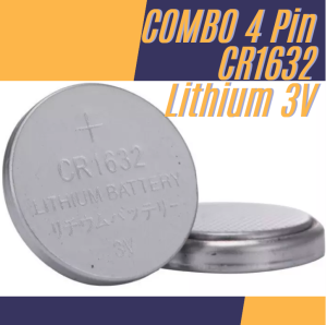 Combo 4 Pin remote cúc áo CR1632 thay cho cảm biến áp suất lốp TPMS - Pin CR1632 Lithium 3V - Hàng chính hãng