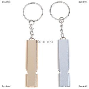 [COD] Bsuimki Alloy Aluminum Emergency Survival Whistle Outdoor Camping Hiking Tool W Keychain