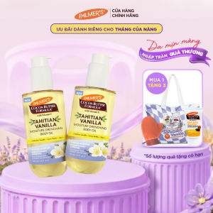 [Mới] Combo 2 Dầu Dưỡng Thể Toàn Thân Palmers Tahitian Vanilla Body Oil 192ml