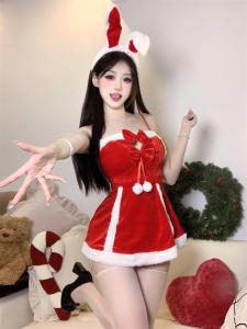 U Gonna S Christmas Sleepwear for Women Dress Red Sleeveless Push Up Lingerie Nightwear Fashion 2025 New Design Elastic Party Christmas Gift