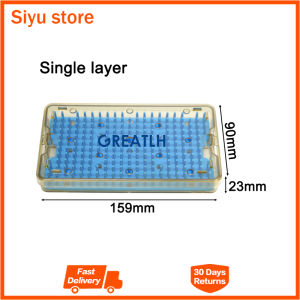 GREATLH PPSU Sterilization Box Disinfection Case Box Single Layer Double Layers Box High Temperature Resistant Instrument