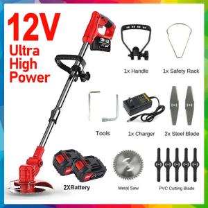 BOSCH Cordless Grass Cutter Lawn Mower Rechargeable Electric Efficient Mower Grass Cutter Trimmer Garden