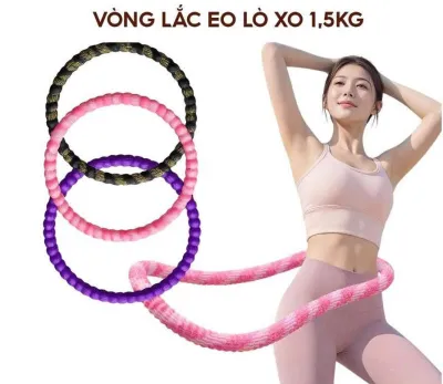 ( SALE ) Vòng Lắc Eo Lò Xo Bản Xịn Bọc Vải Dệt Haru - Giảm Calo Hiệu QuảEo ThonChuyên Dụng 1.5kg