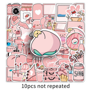 50PCS Pink Girly Heart Cartoon Sticker Waterproof Decorative Laptop Water Bottle Luggage Cute Sticker