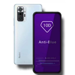 Tempered Glass Blue Redmi Note 10 4G/5G Note 10 Pro 4G/5G Anti Radiasi full layar