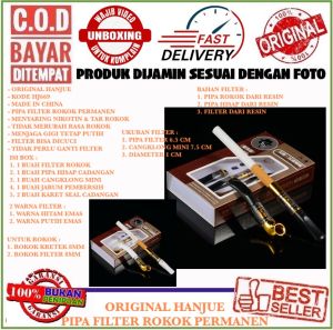 PIPE HOLDER HANJUE HJ669 PIPA FILTER SARINGAN ASAP PERMANEN 8MM