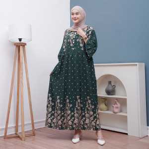 Gamis Jumbo ld 130 dress jumbo bumil busui kancing