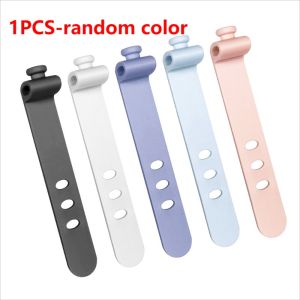 5Pcs Silicone Cable Tie Phone Cable Organizer 3 Hole Silicone Line Storge Holder Clips Desktop Data Line Wire Cord Organizer Earphone Cable Date Cable Tie
