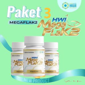 BBM-3 BOTOL Minyak Ikan MEGA FLAK2 (30 Butir/1gr)/BOTOL