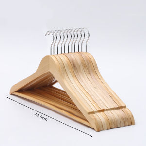 ✨SG [10pcs] Solid Wood Hangers For Clothes Clothing Non-Slip Wooden Hanger Suit Shirt Trousers Sweaters Dress