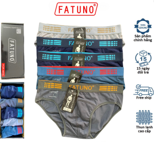 Hộp 5 quần lót tam giác nam dệt kim cao cấp FATUNO co dãn 4 chiều siêu tốt mang cực nhẹ và êm ái