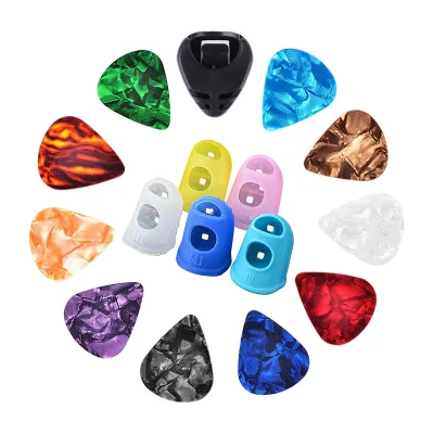 KAWES 24/50pcs Electric Guitar Pick with Box Acoustic Music Picks Mix Thickness Guitar Accessories