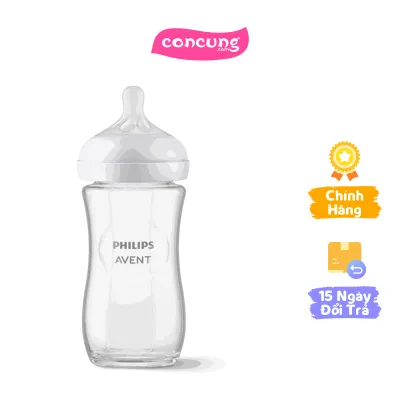 Bình sữa thủy tinh Philips Avent mô phỏng tự nhiên 240ml (SCY933.01)