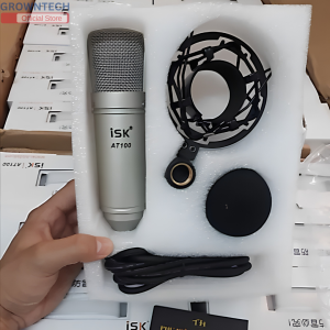 Micro thu âm livestream AT100 micro condenser lọc tiếng ồn thu âm rõ nét kết nối PC laptop sound card