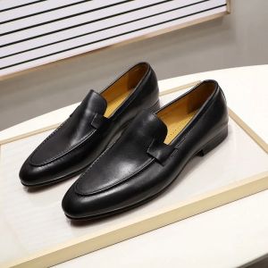 FELIX CHU Designer Fashion Mens Loafers Leather Handmade Black Brown Casual Business Dress Shoes Party Wedding Mens Footwear2026