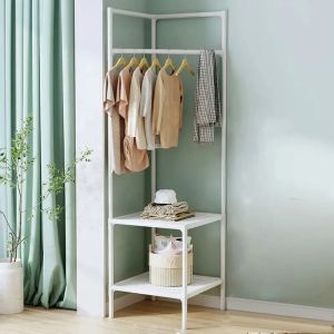 Rak Gantungan Baju Sudut Clothes Drying Rack Corner Hanger Rak Baju Portable Lemari Pakaian Serbaguna Clothes Storage Rack