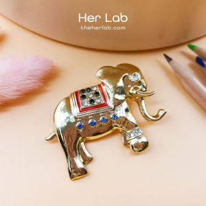 Her Lab Jewelry | Vintage Brooch Original Egyptian Element Alloy Brooch Blue Yellow Enamel Pin Elegant Dress Shirt Metal Badge Jewelry Gold Plated Ladies Brooch Fashion Pin Collar Animal Brooch Ancient Egypt Style Pin Mens Pharaoh Style