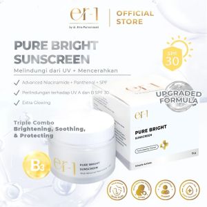 er-1 by dr. Erna Pure Bright Sunscreen with Advanced Niacinamide + SPF + Panthenol - Day Cream + UV Matahari Whitening Dark Spot Skincare - Pelembab