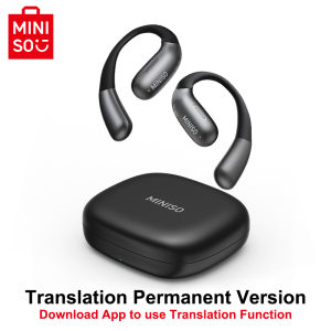 MINISO X28 หูฟังแปลภาษา AI Open Ear หูฟังไร้สายบลูทูธ OWS รองรับ 135 ภาษา หูฟังสำหรับเล่นกีฬาแปลภาษาแบบเรียลไทม์ IPX5 กันน้ำสำหรับการเดินทางเพื่อธุรกิจการเรียนรู้การประชุม