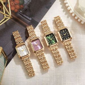 MARISSAWI Elegant Womens Wrist Watch Light Luxury Exquisite Square Quartz Watch Vintage Portable Quartz Wristwatch Daily Use