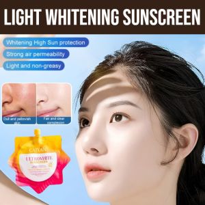 Light Whitening Sunscreen SPF50 Waterproof Oil Control Sunblock Brightening UV Resistance For Women And Men